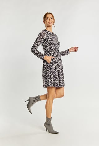 Sukienka damska ze zwierzęcym wzorem