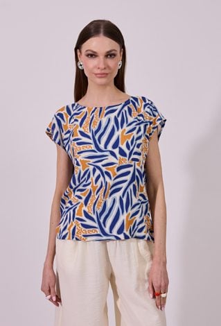 Wiskozowa bluzka z wzorem