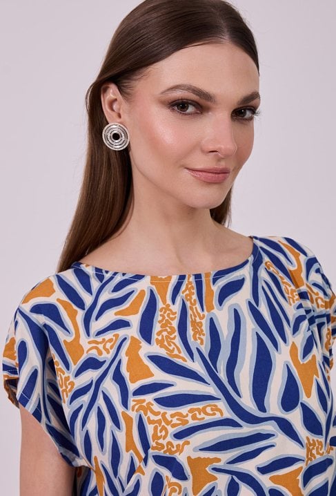 Wiskozowa bluzka z wzorem