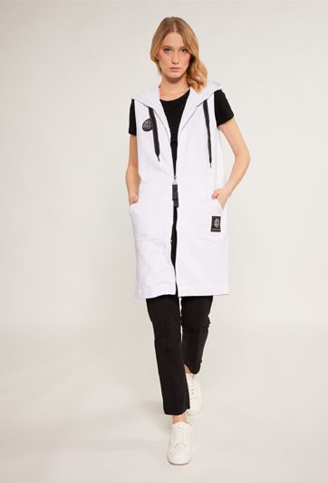 Bezrękawnik z kapturem