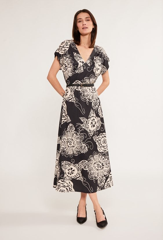 Wzorzysta sukienka maxi