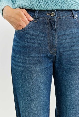 Damskie jeansy z szerokimi nogawkami