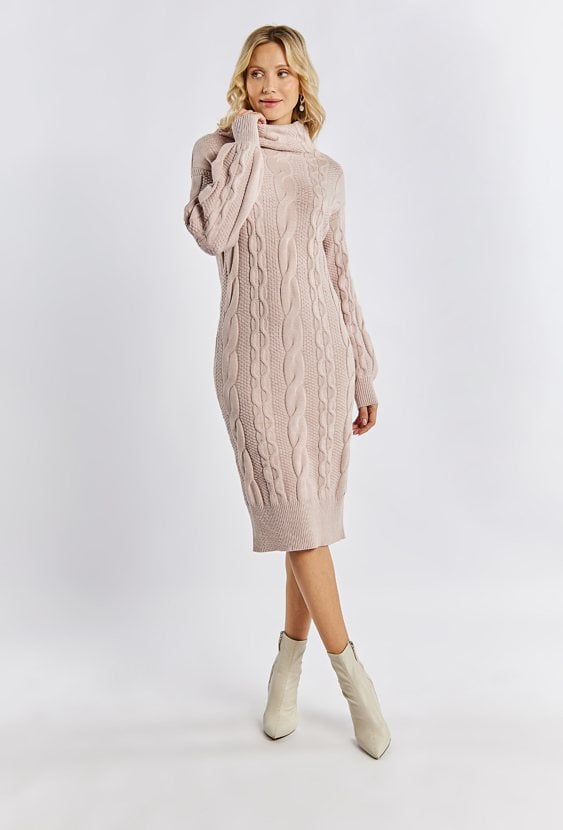 Swetrowa sukienka damska