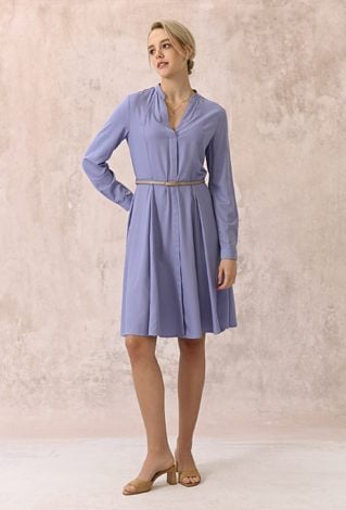 Niebieska koszulowa sukienka