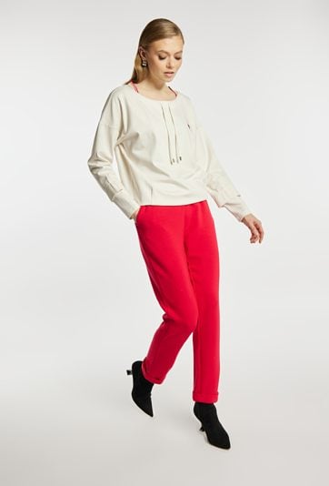 Bluza damska z haftowanym sercem