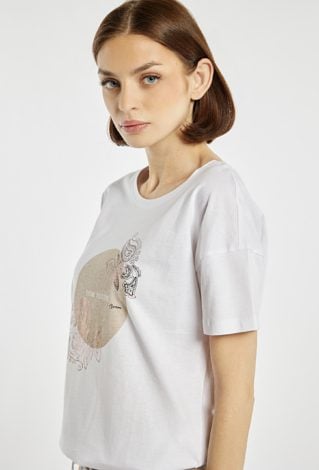 T-shirt damski z wzorem