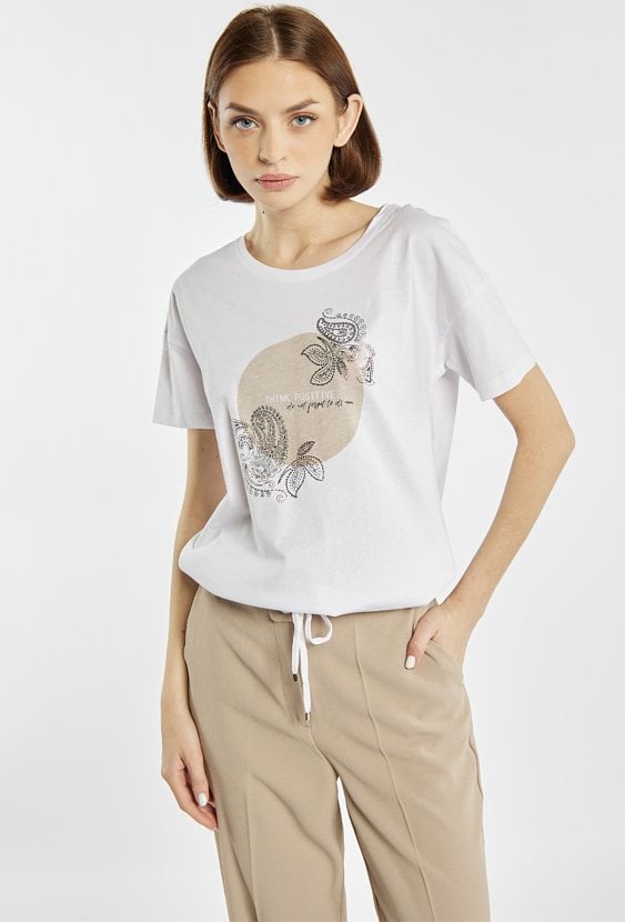 T-shirt damski z wzorem