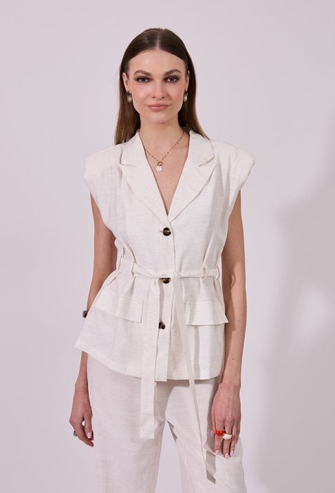 Kamizelka z wiązaniem na lato