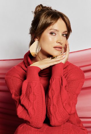 Swetrowa sukienka damska