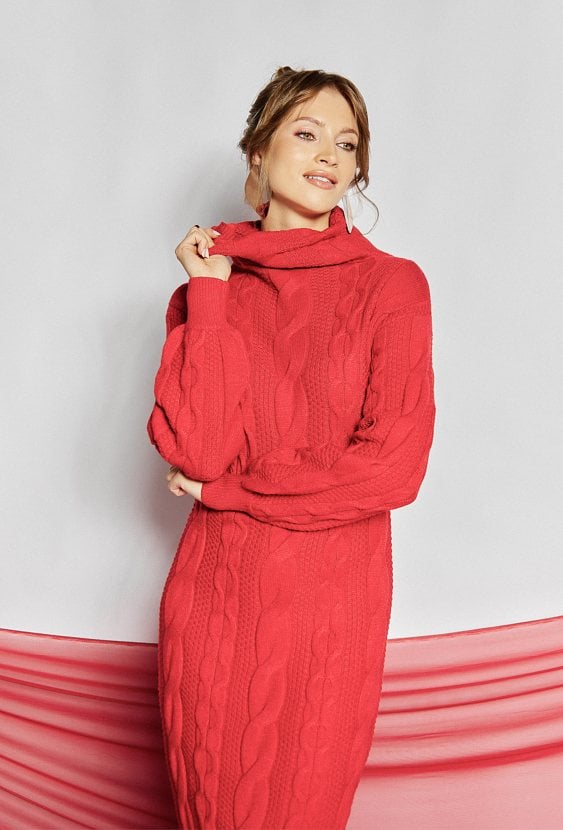 Swetrowa sukienka damska