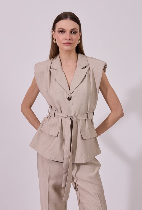 Kamizelka z wiązaniem na lato