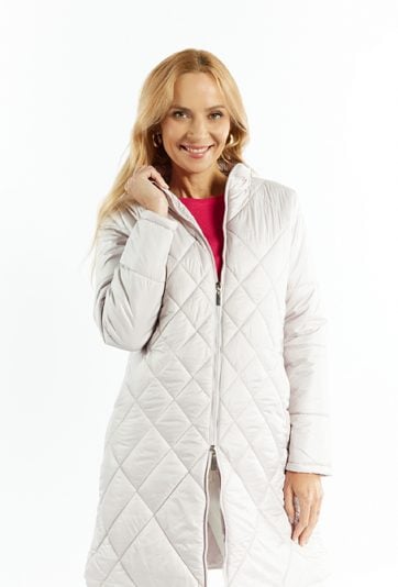 Pikowany płaszcz damski