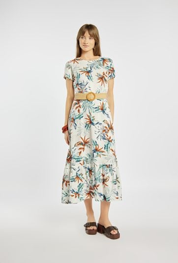 Sukienka z roślinnym wzorem