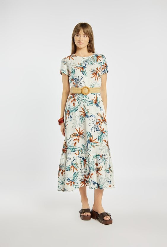 Sukienka z roślinnym wzorem