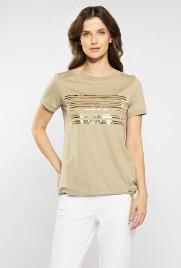 T-shirt damski z cekinami