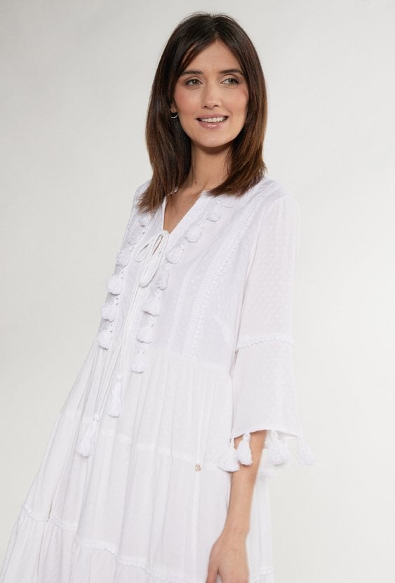 Ażurowa sukienka damska