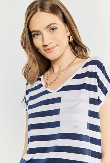 T-shirt damski z kieszonką