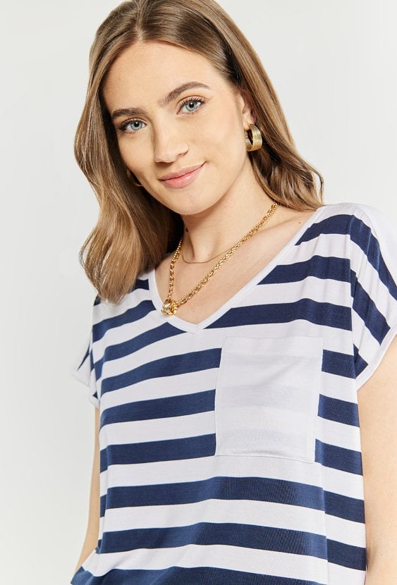 T-shirt damski z kieszonką