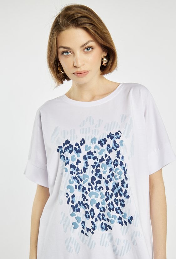 T-shirt damski z wzorem