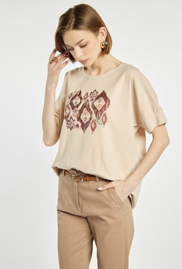 T-shirt damski z wzorem