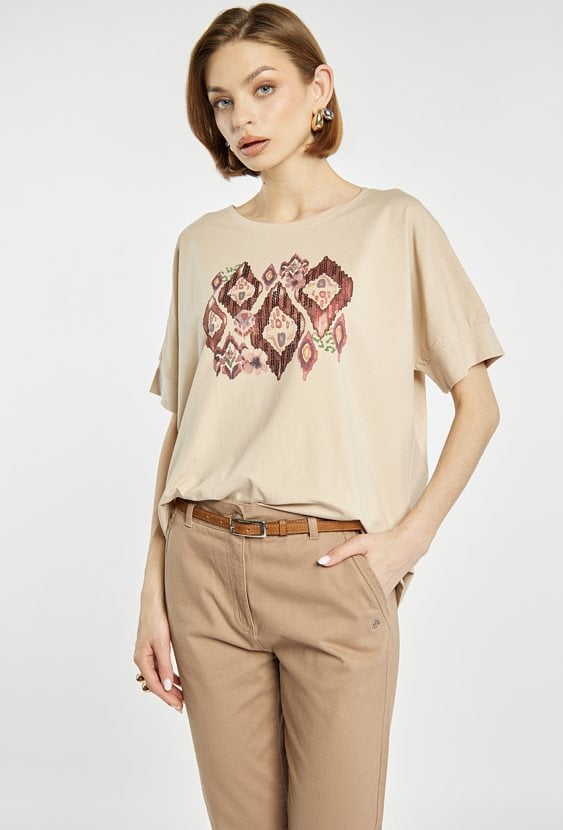 T-shirt damski z wzorem