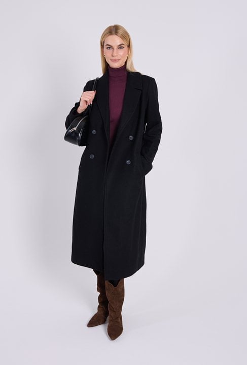 Elegancki płaszcz z wełny