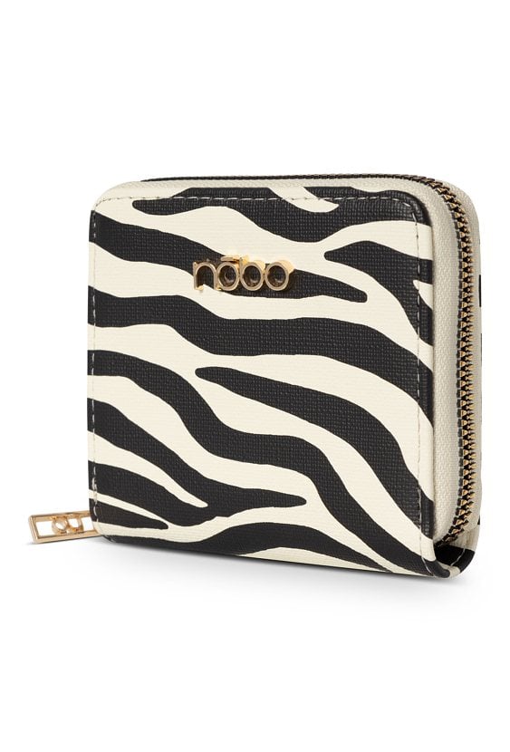 Mały portfel NOBO w zebrę