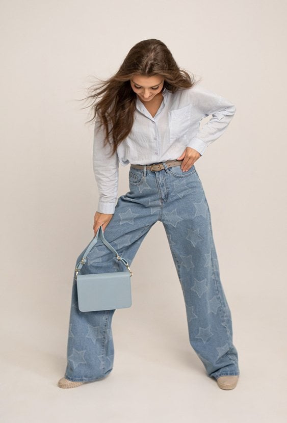 Mała torebka - AKARDÓWKA ze skóry naturalnej