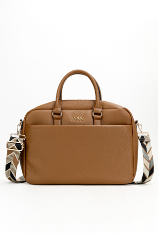 Aktówka na laptopa Nobo z kolorową taśmą