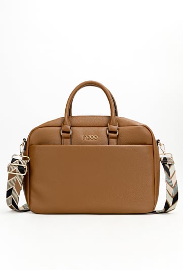 Aktówka na laptopa Nobo z kolorową taśmą