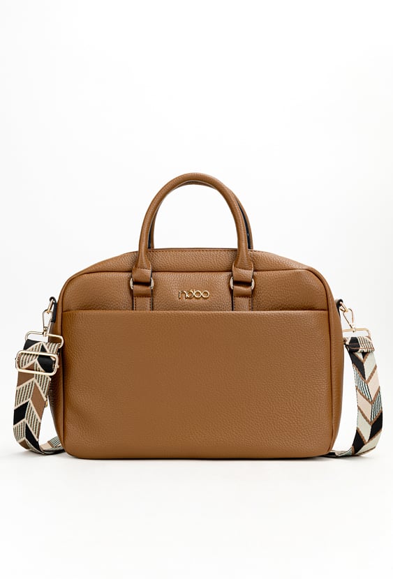 Aktówka na laptopa Nobo z kolorową taśmą