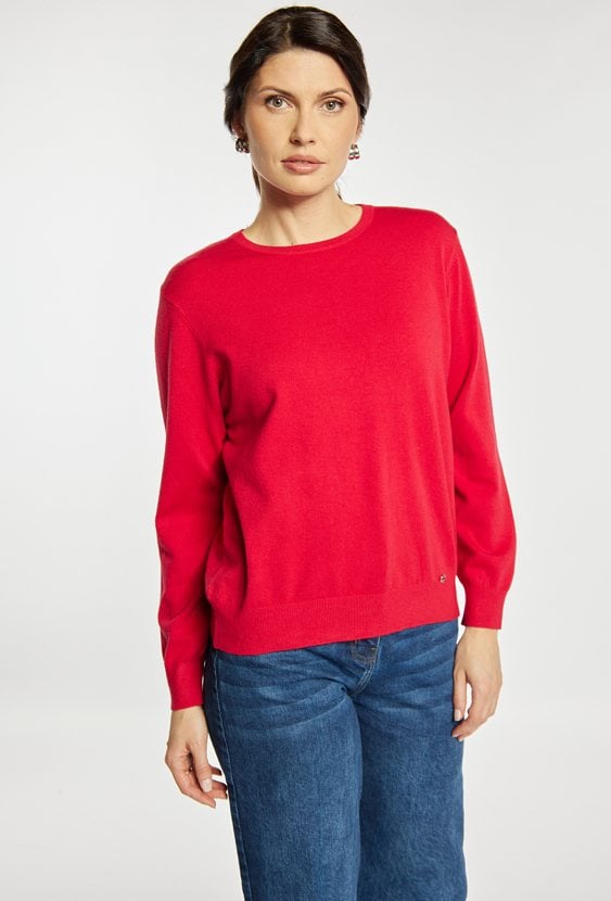 Gładki sweter damski