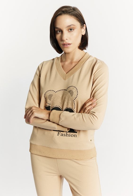 Bluza damska z dżetowym wzorem