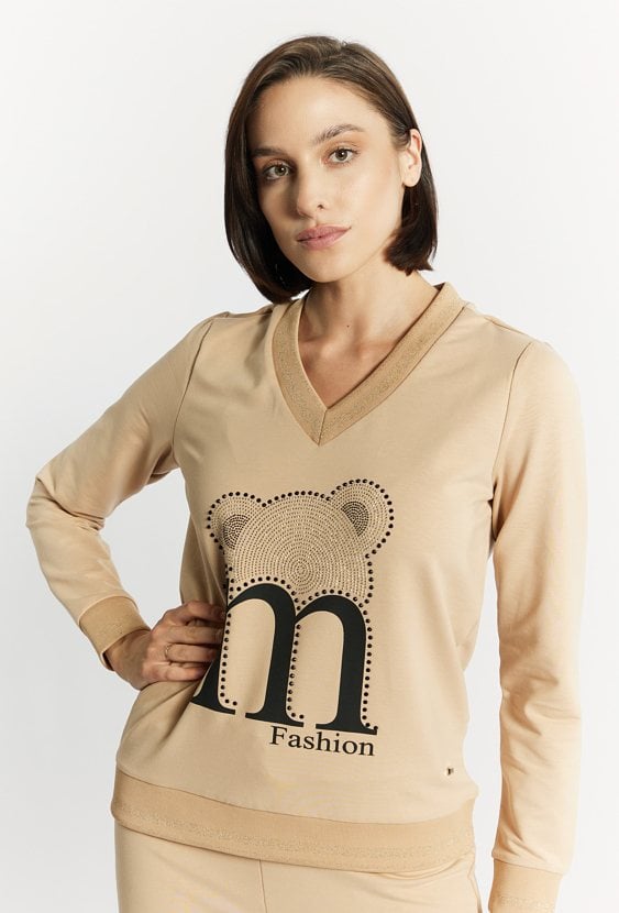 Bluza damska z dżetowym wzorem