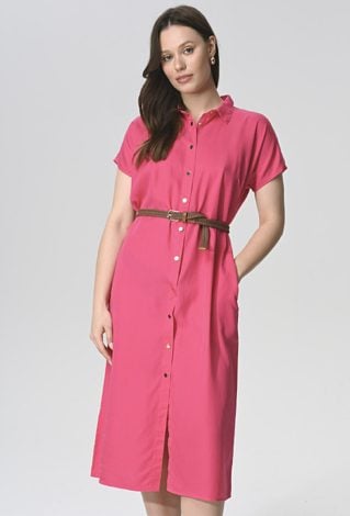 Różowa  szmizjerka z lyocellu