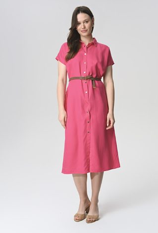 Różowa  szmizjerka z lyocellu