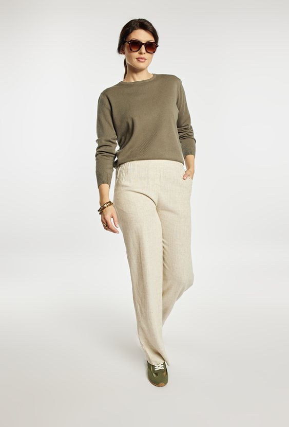 Gładki sweter damski