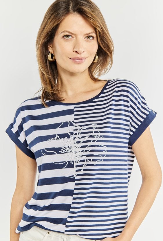 T-shirt damski w paski