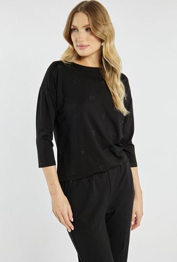 T-shirt damski z rękawem 3/4