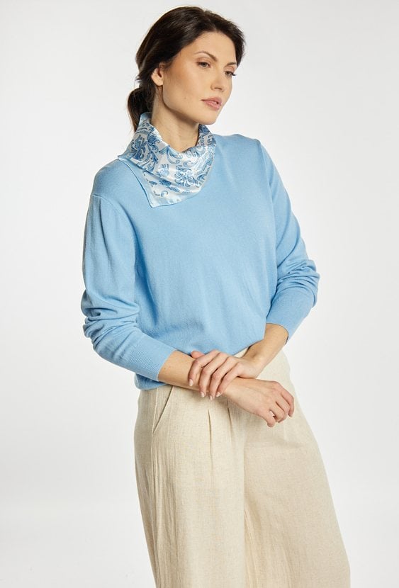 Gładki sweter damski