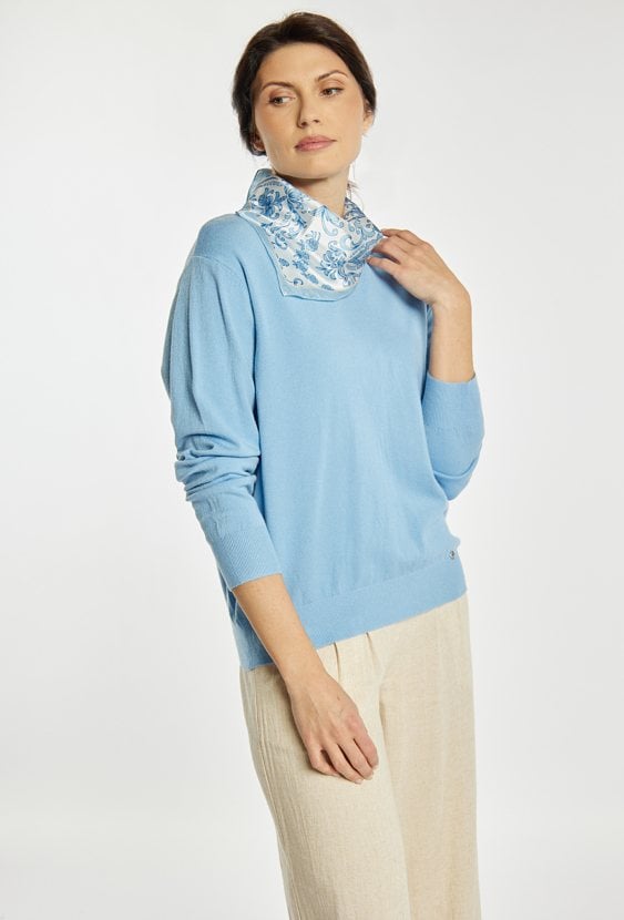 Gładki sweter damski