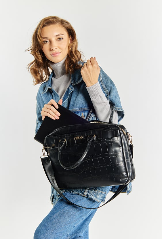 Aktówka na laptopa Nobo croco