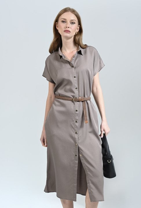 Szmizjerka z lyocellu w kolorze mocha