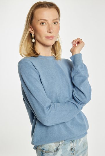 Gładki sweter damski