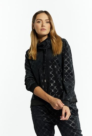 Bluza damska z obszernym golfem