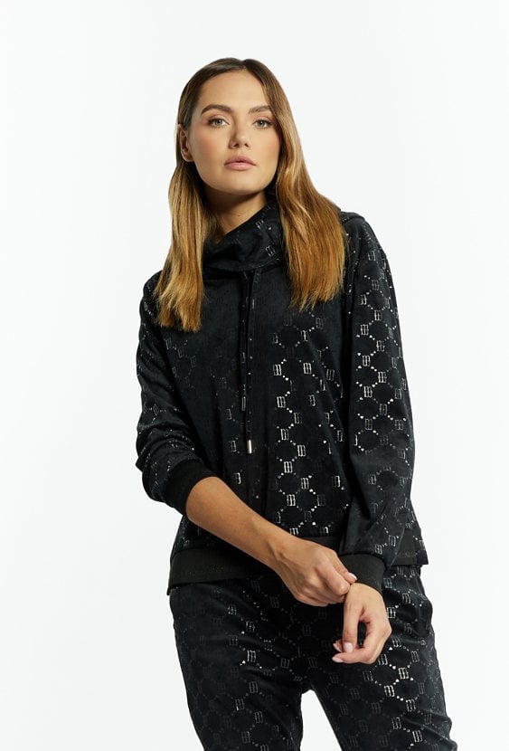 Bluza damska z obszernym golfem