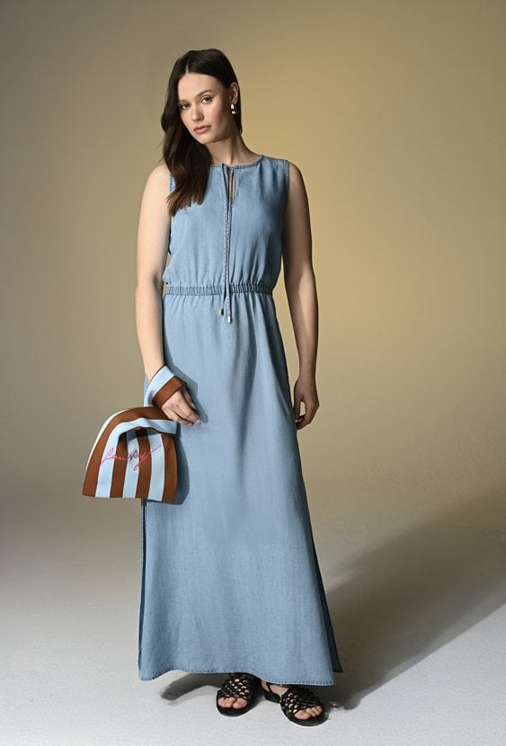 Maxi dżinsowa  sukienka