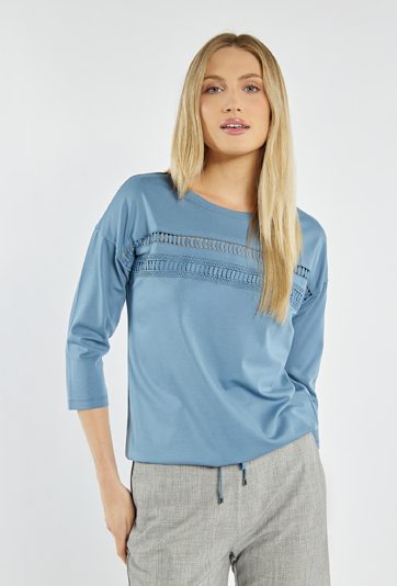 Bluzka z ażurową wstawką