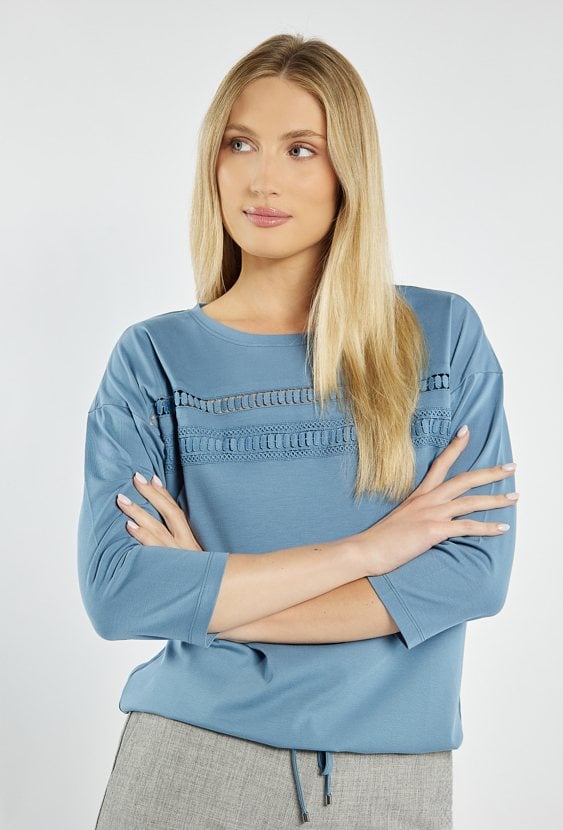 Bluzka z ażurową wstawką