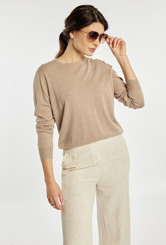 Gładki sweter damski